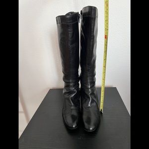 Heel leather boots